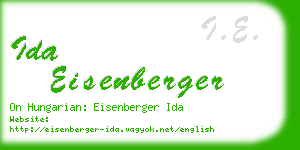 ida eisenberger business card
